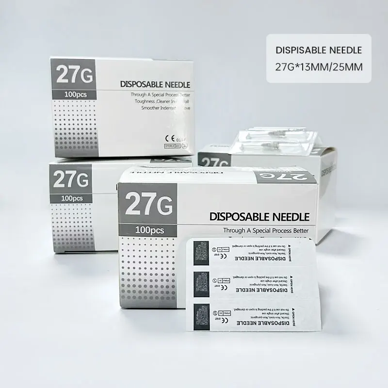 

27G 13mm Injection Needle High Quality Small Disposable Needles 27g 25mm Eyelid Tools Tattoo Needle