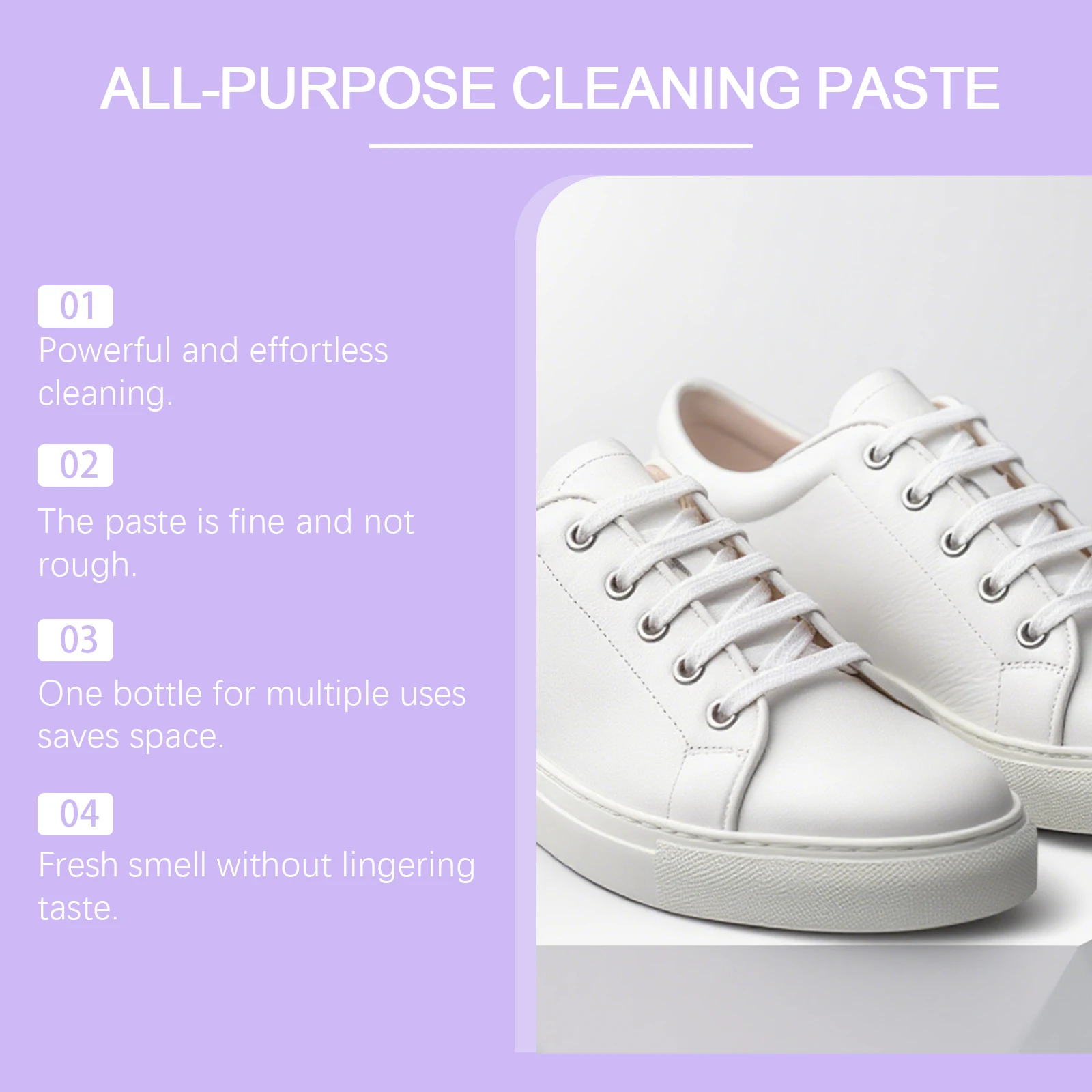 All Purpose Cleaning Paste Decontamination for Clothes Shoes Oil Stain Yellowing Remove Quick Drying House Multi-use Clean Cream - view 3