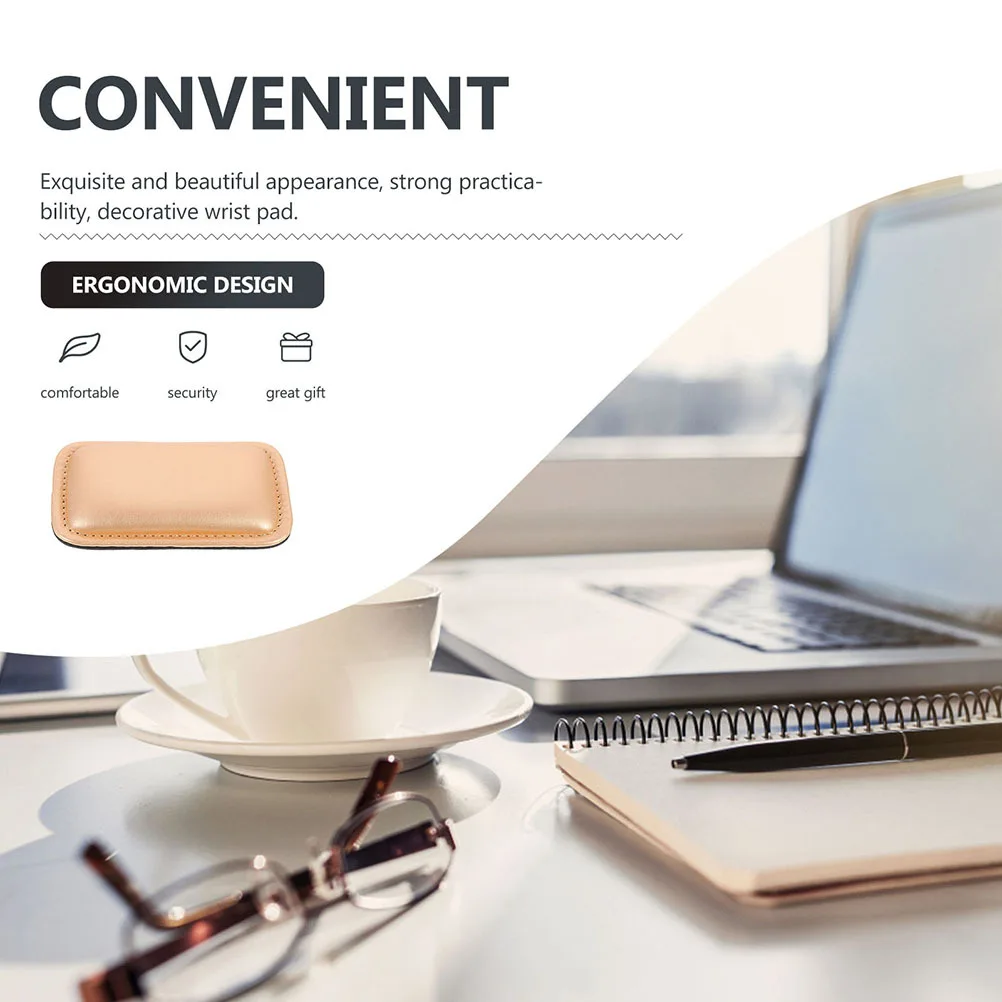 

2Pcs PU Mouse Wrist Rest Rectangular Gaming Office Hand Cushion Ergonomic Wrist Support Fatigue Relief for Work