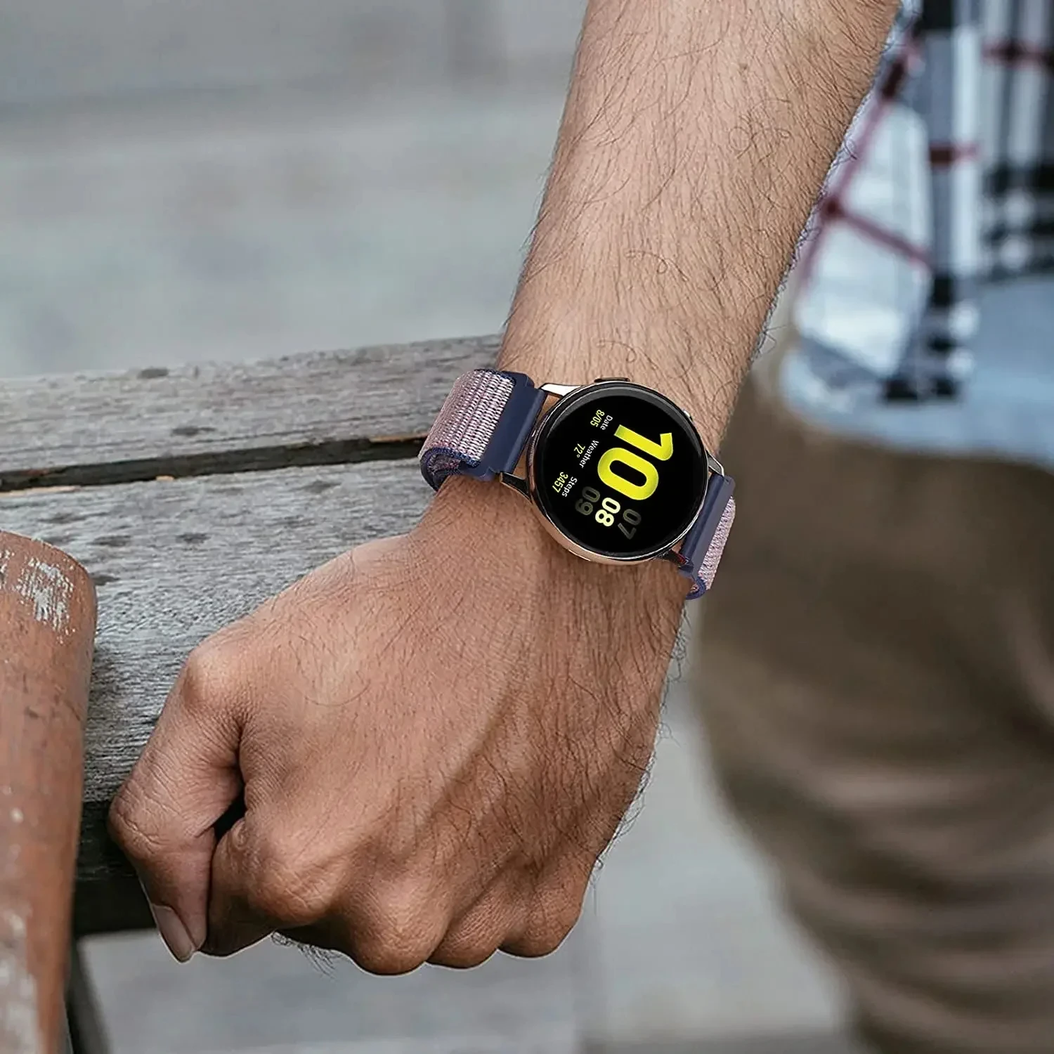 삼성 갤럭시 시계 6/5/4/5pro/4/6 클래식/액티브 2 나일론 루프 스포츠 팔찌 화웨이 시계 GT 4-2-2e-3 스트랩 용 20mm 22mm 밴드