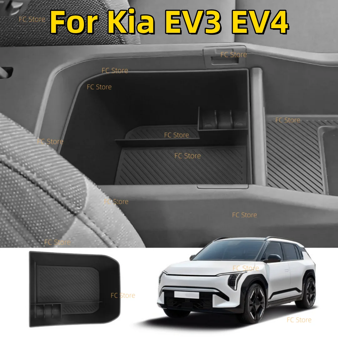 Für Kia EV3 EV4 2024 2025 2026 Mittelkonsole Armlehnen-Aufbewahrungsbox ABS Ordnungsbox Organizer Auto-Zubehör Weihnachten – Detail 2