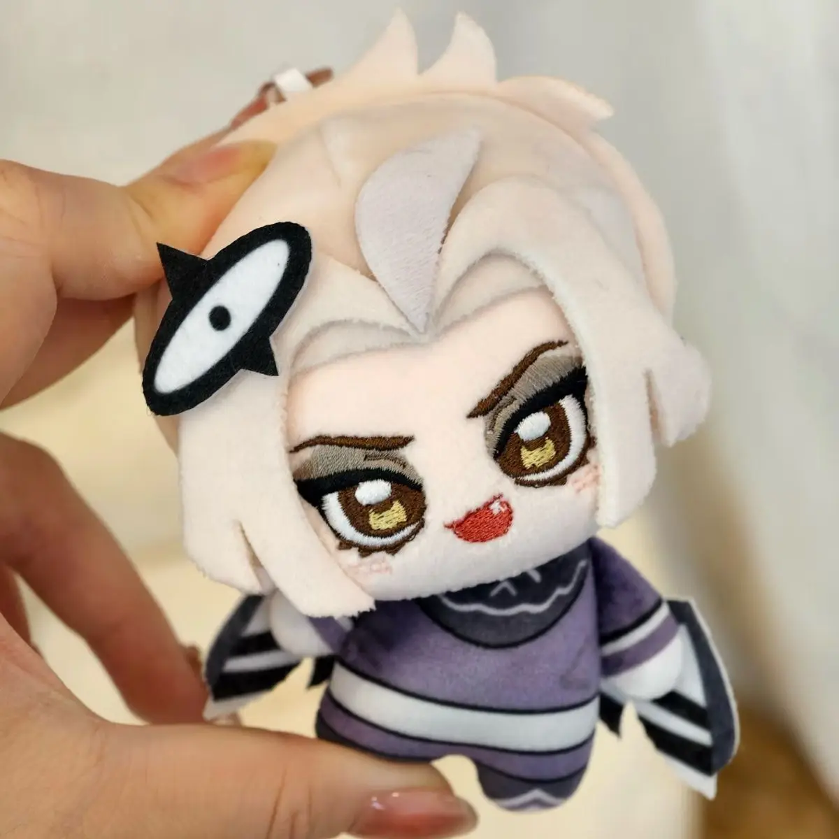 Adam Lute 10cm Hazbin Hotel Attribute Cotton Doll Peripheral Plush Decorative Backpack Pendant Game Fan Birthday Gift