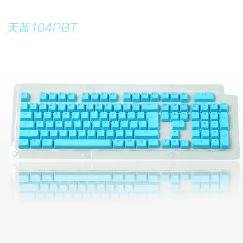 PBT Transparent Keycap 87/104 /108 Key Frosted Word Transparent Mechanical Keyboard Keycap Rainbow Mixed Color Key L