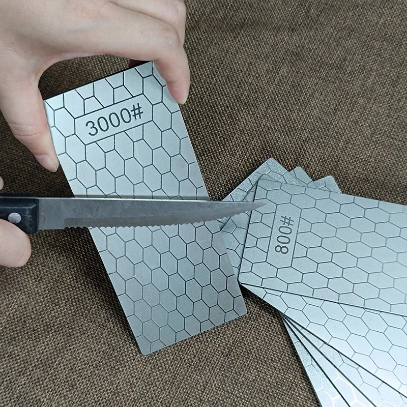 1PC Professional Diamond Knife Sharpening Stone Ultra-thin Honeycomb Surface Whetstone Knife Sharpener Tool
