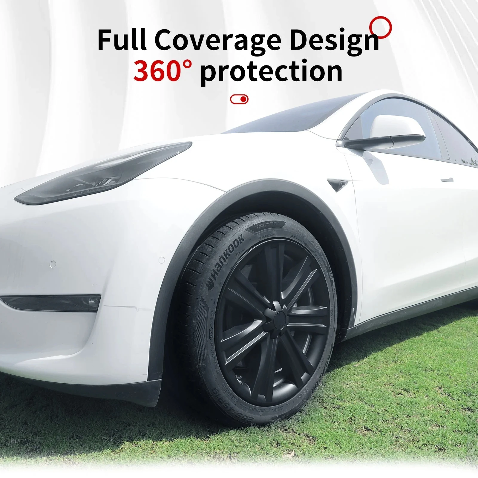 

4 PCS Set For Tesla Model S Model Y 19" Arachnid Style Wheel Covers Aero Hub Caps Covers ABS Plastic Replacement Hubcaps