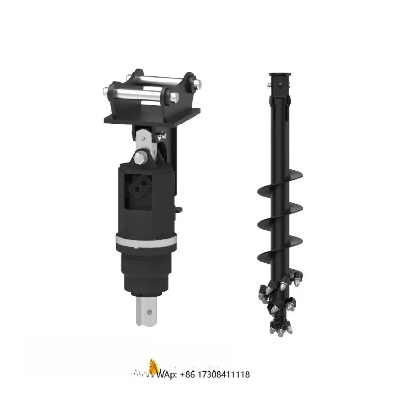 YA8000 Wear-resistant High Quality Hydraulic Motor Reusable Foundation Pile Driving Digger Auger Drill for Excavator Attachments