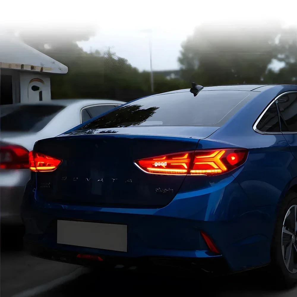 สําหรับ Hyundai Sonata 2018-2019 LED ด้านหลังอัตโนมัติโคมไฟชุดอัพเกรด Dynamic Streamer สัญญาณไฟท้ายรถอุปกรณ์เสริม