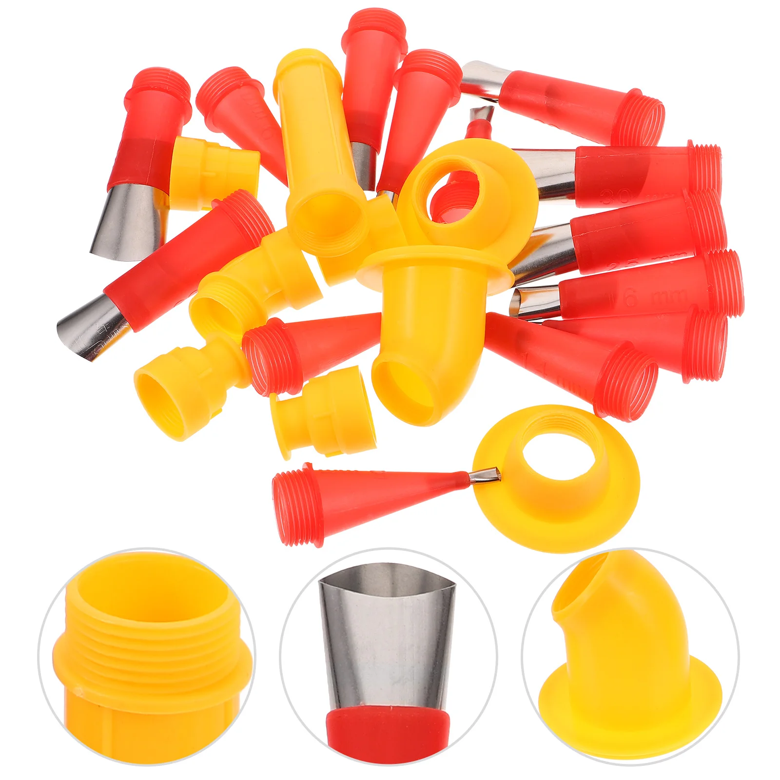 

1 Set Stainless Steel Caulking Nozzles Sealant Applicator Tools Caulking Tool Kit Portable Detachable Design Extension Pole