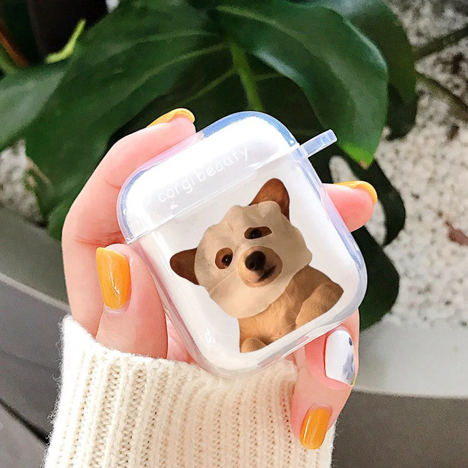 Zabawne etui na słuchawki AirPods z motywem psa rasy Corgi, przezroczyste, na AirPods 4, 3, Pro 3, 2, przezroczysta osłona na Airpod 2, 3, ochronne akcesorium, pokrowiec.