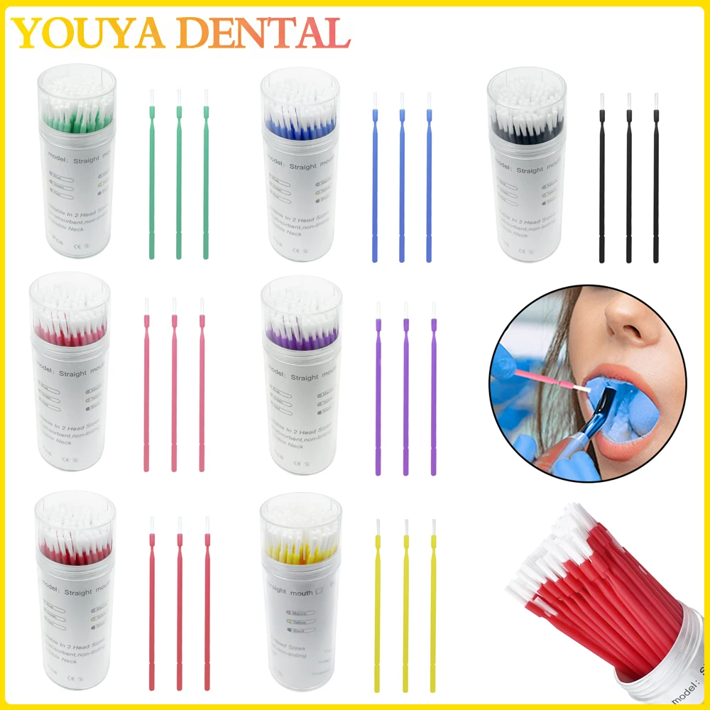 

Dental Disposable Micro Brushes Applicators Micro Brush Dentistry Odontologia Extension Tools Dental Materials 100Pcs/Bottle