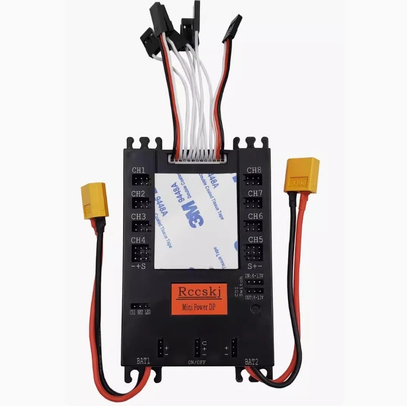 Rccskj 2102 Mini Servo Section Board Power Box 8CH input /16CH Output for Gas RC airplane with Kill Switch