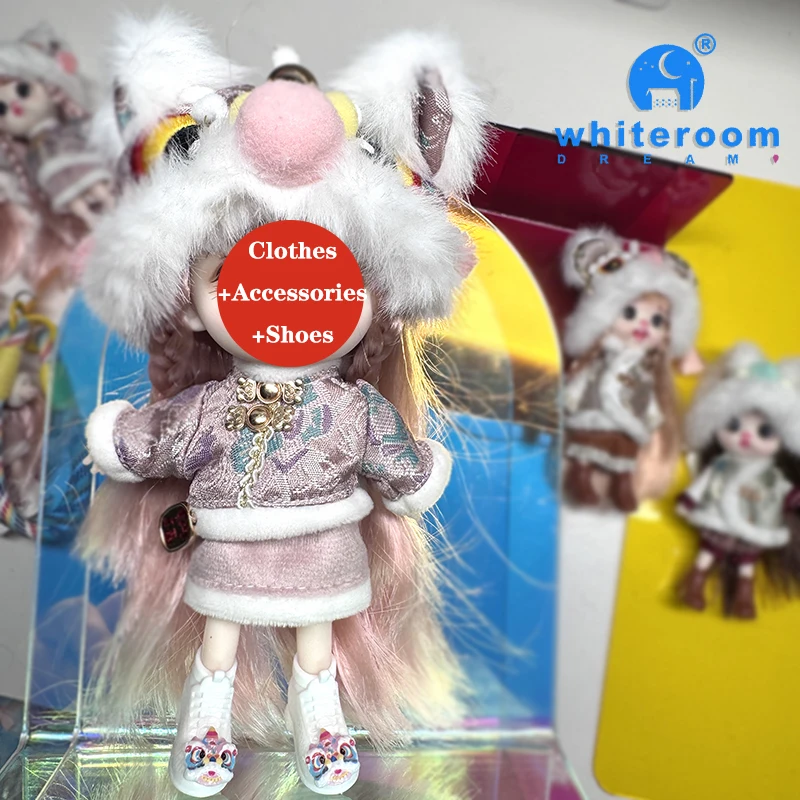 ob11 clothes obitsu 11 clothing Doll Mini Cute Dress Suit Set BJD Clothes for 1/12 Dolls Kids Handmade DIY Gift Toy Accessories