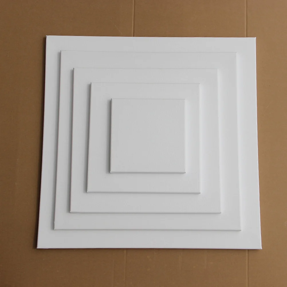 

10x10cm White Blank Canvas Board Cotton Fabric on Wood Frame for Oil Acrylic Gouache Painting Square Panel Picture Frame
