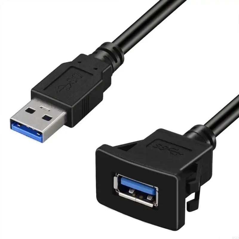 

2025 Installation Extend Car Input with Square USB3.0 Car Mount Flush Cable
