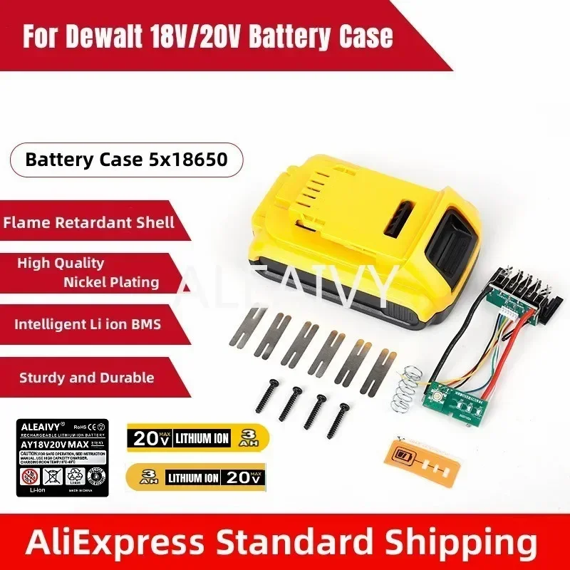 

DCB200 5X18650 Li-ion Battery Case Charge Protection Circuit Board PCB 18V 20V Baterry for Dewalt DCB183 Li-ion Battery Case