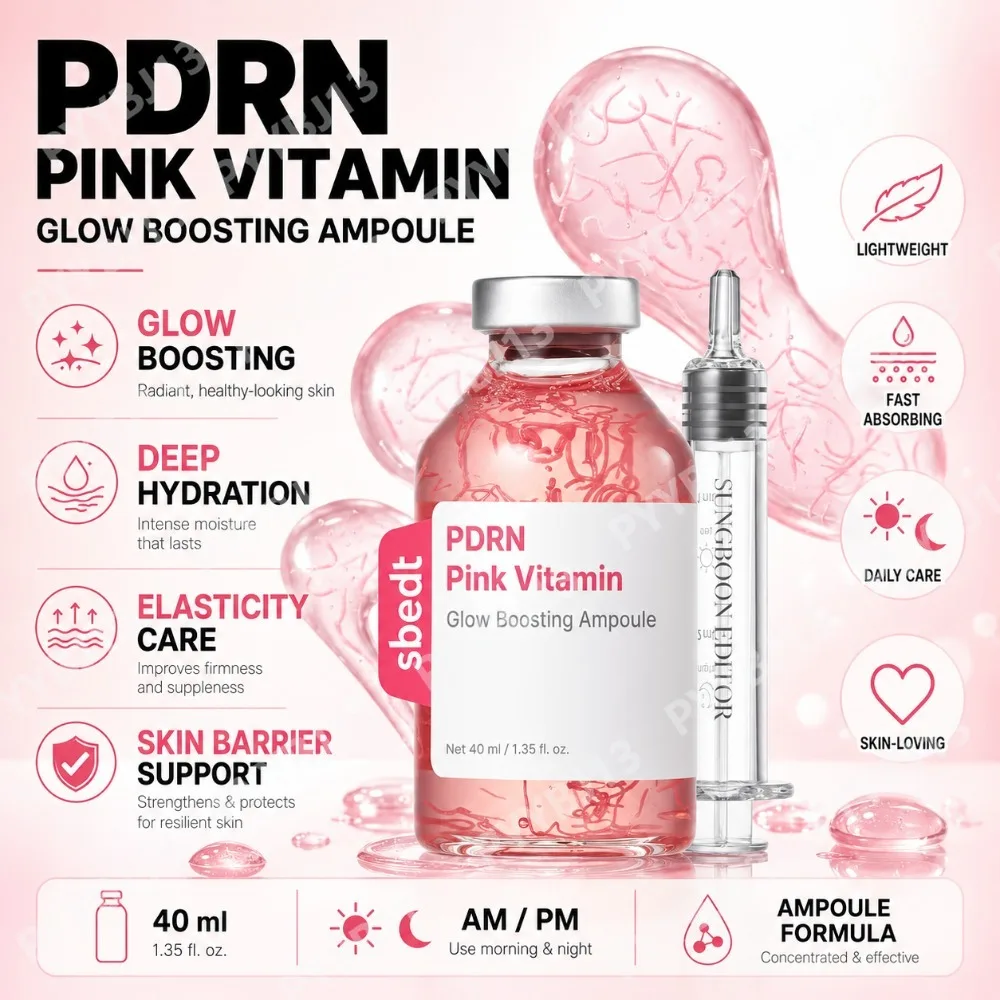 Glow Boost Ampoule Rejuvenating Face Serum for Radient Glass Skin Wrinkle and Fine Line Treatment Firming and Deep Hydration
