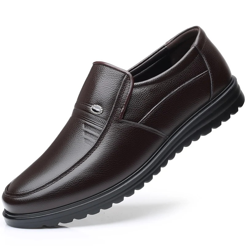 

Мужская повседневная и модная кожаная обувь больших размеров для пожилых людей, деловая повседневная обувь и прогулочная мужская обувь.