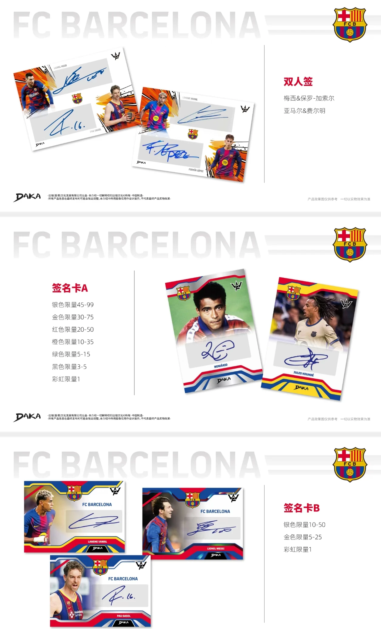 DAKA New 2025-26 DAKA FC BARCELONA FINAL WHISTLE Collection Card Lionel Messi Lamine Yamal Cristiano Ronaldo Limited EditionCard view 6