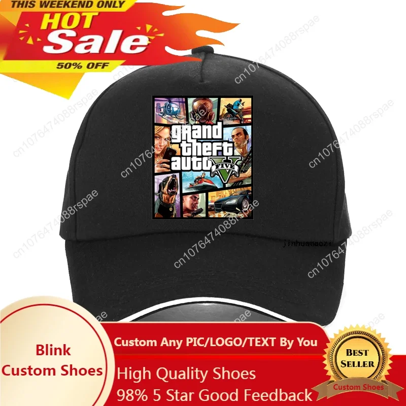 

fashion Brand game gta 5 cap men 100% cotton Baseball Caps cosplay Men women Hip Hop Snapback hat adjustable bone