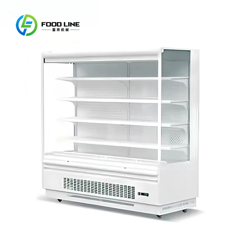Supermarket Custom Large Capacity Open Display Cooler Commercial Multi Deck Refrigerator Retail Drinks Dairy Food Storage