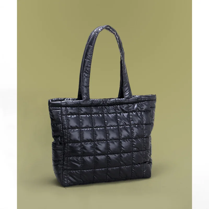 

Женская большая сумка большой вместимости, уличная пригородная сумка, пуховая сумка, модная однотонная сумка из искусственного материала, повседневная сумка