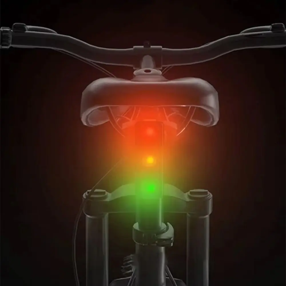 المصابيح الخلفية للدراجة المقاومة للماء، قابلة للطي، متعددة الوظائف، شحن LED، مصباح خلفي لركوب الدراجات، إضاءة حمراء/بيضاء قابلة للتعديل
