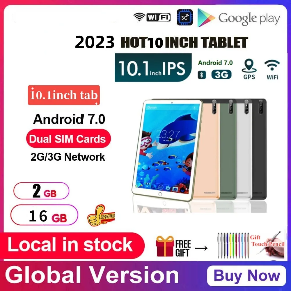 

2024 Hot Sales 10.1 Inch P30 Phone Call 3G Tablet PC 1GB RAM 16GB ROM Android 7.0 MTK6592 CPU 1280*800 IPS Dual Camera Quad Core