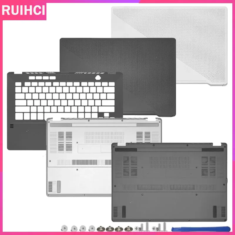 For ASUS ROG Zephyrus G14 GA401 New Laptop LCD Back Cover Palmrest Upper Bottom Case Gray White