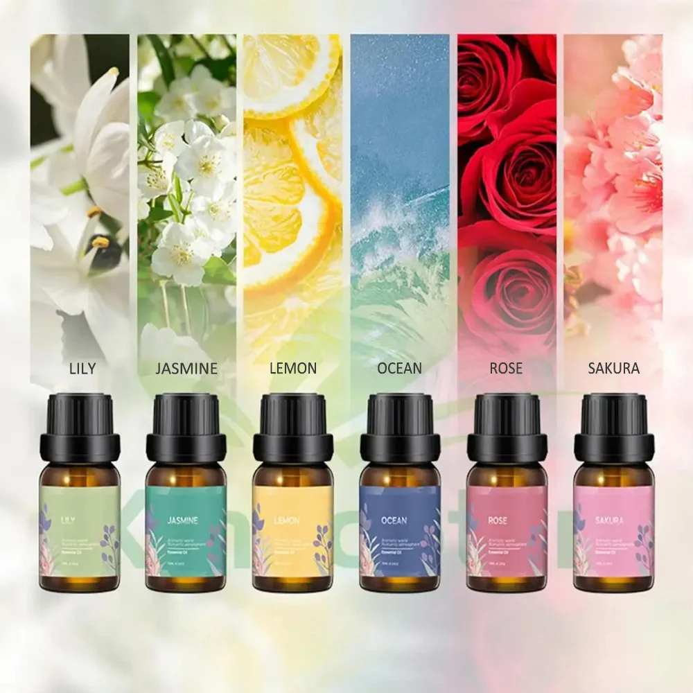 Set regalo di oli essenziali premium (6 bottiglie) - Kit di aromaterapia floreale e fresca per il rilassamento di qualità spa, l'inaugurazione perfetta della casa