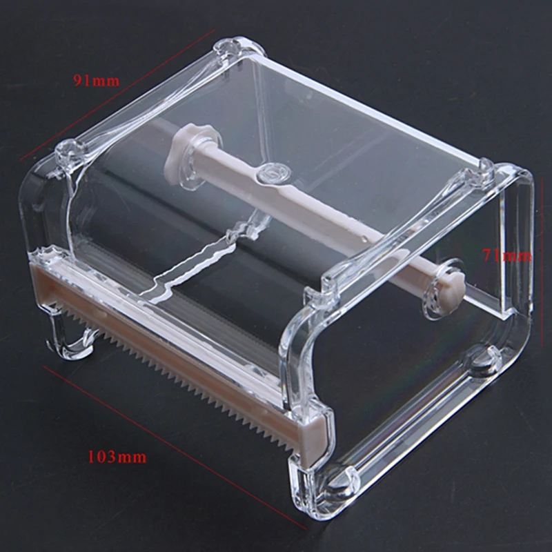 4 Pack Transparent Visible Desktop Multi Washi Masking Tape Dispenser,Tape Cutter,Roll Tape Holder