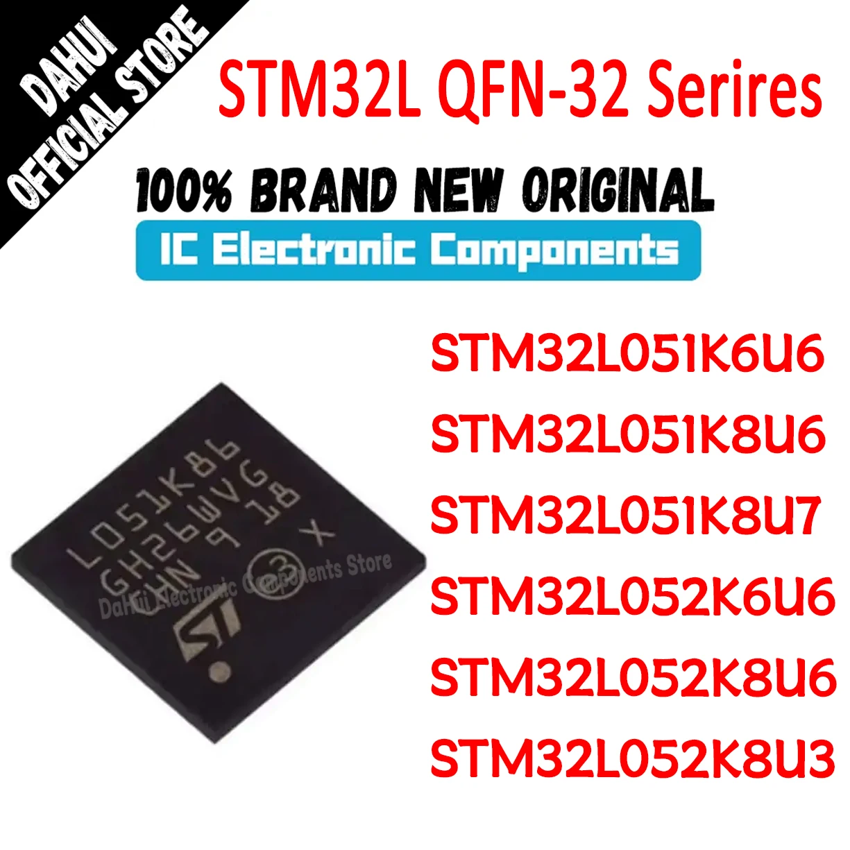 STM32L051K6U6 STM32L051K8U6 STM32L051K8U7 STM32L052K6U6 STM32L052K8U6 STM32L052K8U3 STM32L STM32 STM IC MCU Chip UFQFN-32