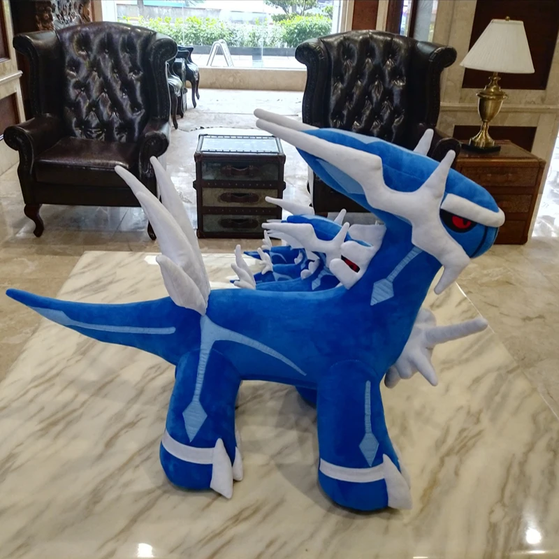 60cm Dialga Pokemon Large Plush Toys Anime Ornament Doll Cute Pillow Giant Pokémon Plushie Stuffed Gift for Children Christmas