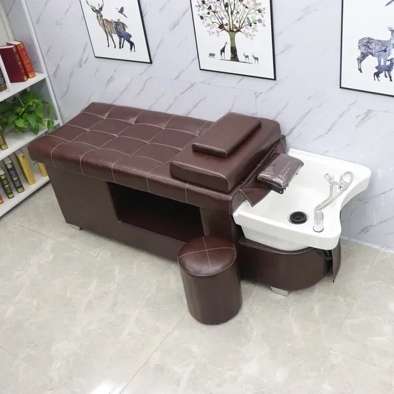 

Luxury Retro Nursing Shampoo Bed New Beauty Salon Japanese Scalp Treatment Water Spa Mobilier Coiffure Hair Professional