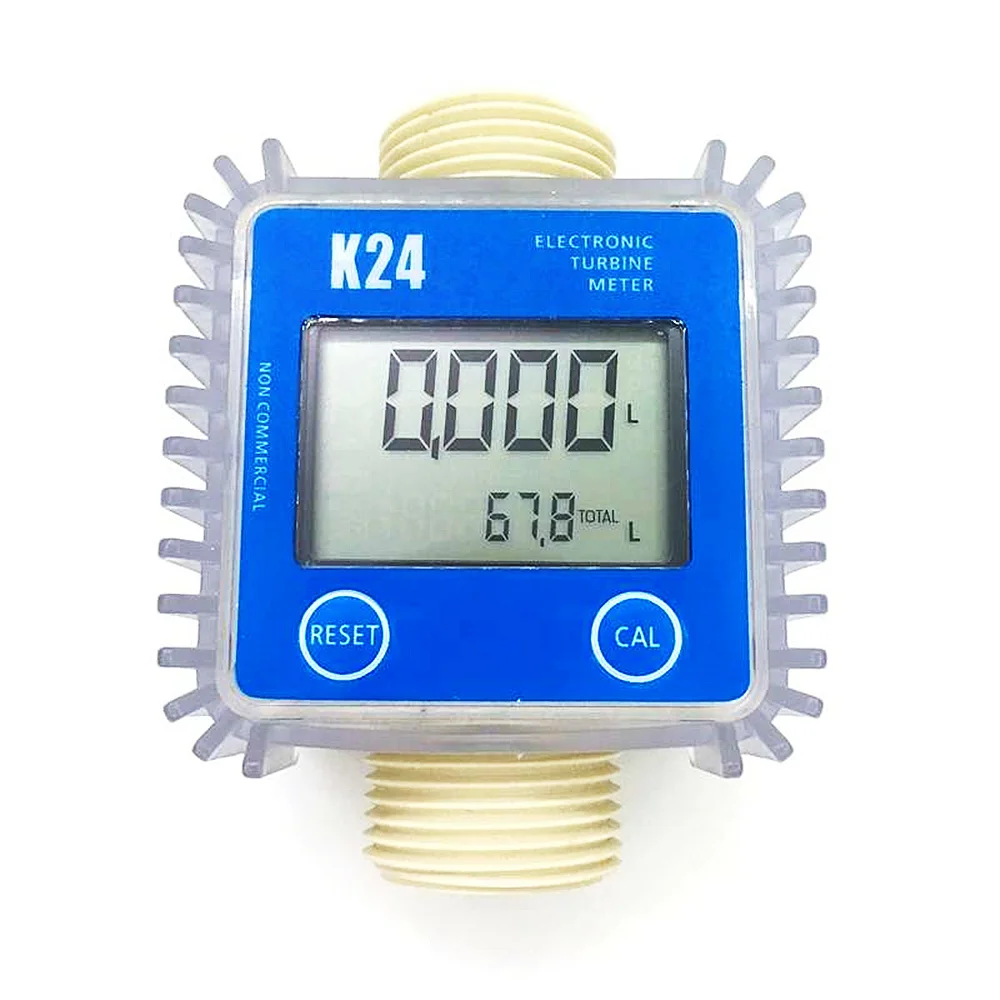 K24 Turbine Digital Diesel Fuel Flow Meter Gauge Voor Chemicaliën Vloeibare Water Ultrasone Oil Flow Meter