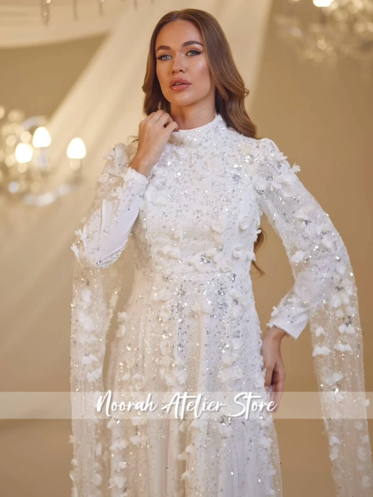 فساتين سهرة بيضاء ثلاثية الأبعاد جديدة على شكل زهرة 2025 أنيقة ألين ثوب زفاف فستان حفلة موسيقية Fساتين Sherese H N فساتين رسمية مخصصة