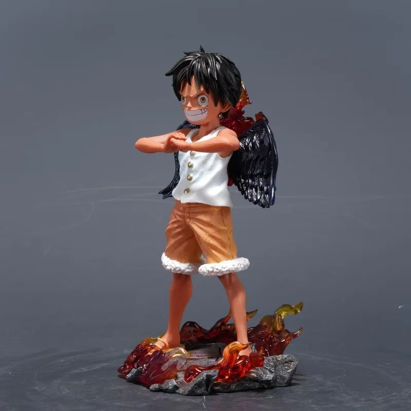 Figura de Anime de una pieza, Luffy el Arcángel, 17cm, estatua GK de PVC, modelo coleccionable, caja de escritorio, adorno, figura de acción, juguete para regalo