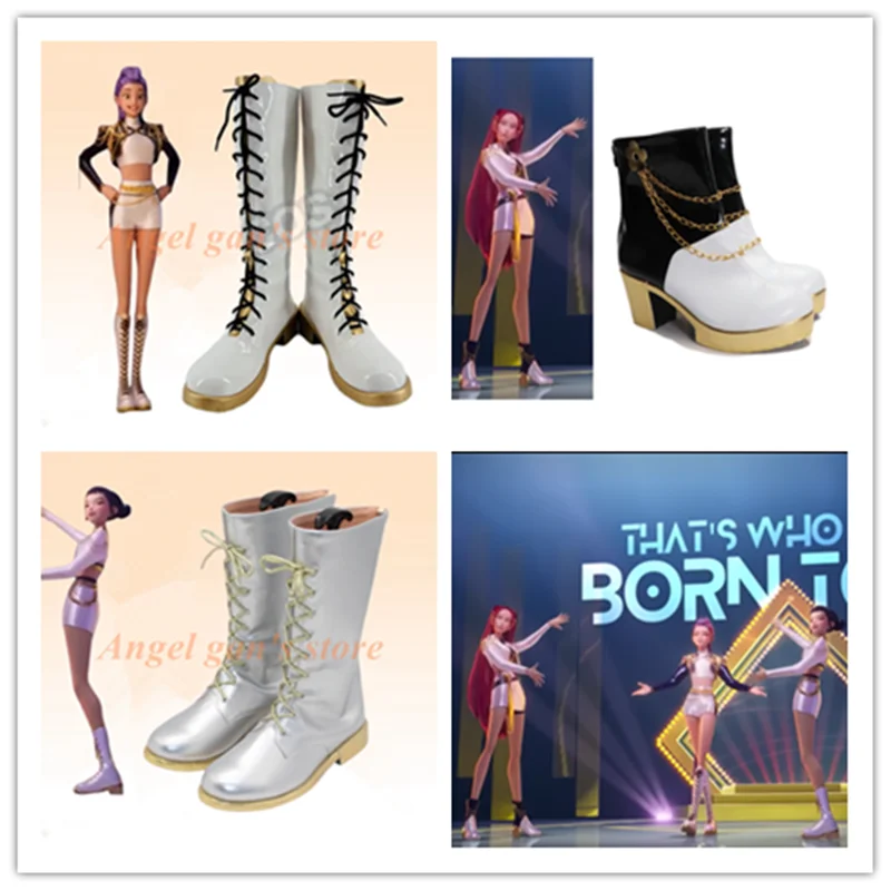 KPop Demon Hunters Rumi Mira Zoey Scarpe cosplay possono realizzare scarpe per bambini Stivali