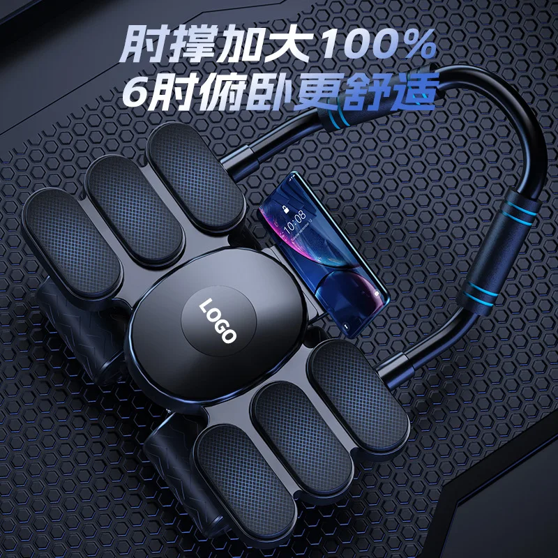 4-Wheel 6-Elbow Automatic Return Ab Roller for Men Abdominal Trainer Belly Fat Loss Abdominal Core Workout Fitness Equipment