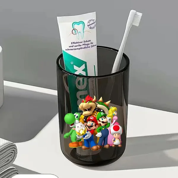 1 Pc Cartoon Toothbrush Cup Anime Plastic Wash Brush Cup No Handle Mouthwash Cups Bathroom Toothbrush Birthday Gifts