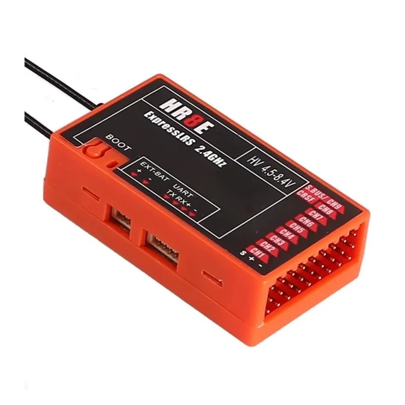 【جديد】هوائي HR8E ELRS PWM 9 قنوات 1800 مم للطائرات والقوارب ملحقات محرك الأحمر