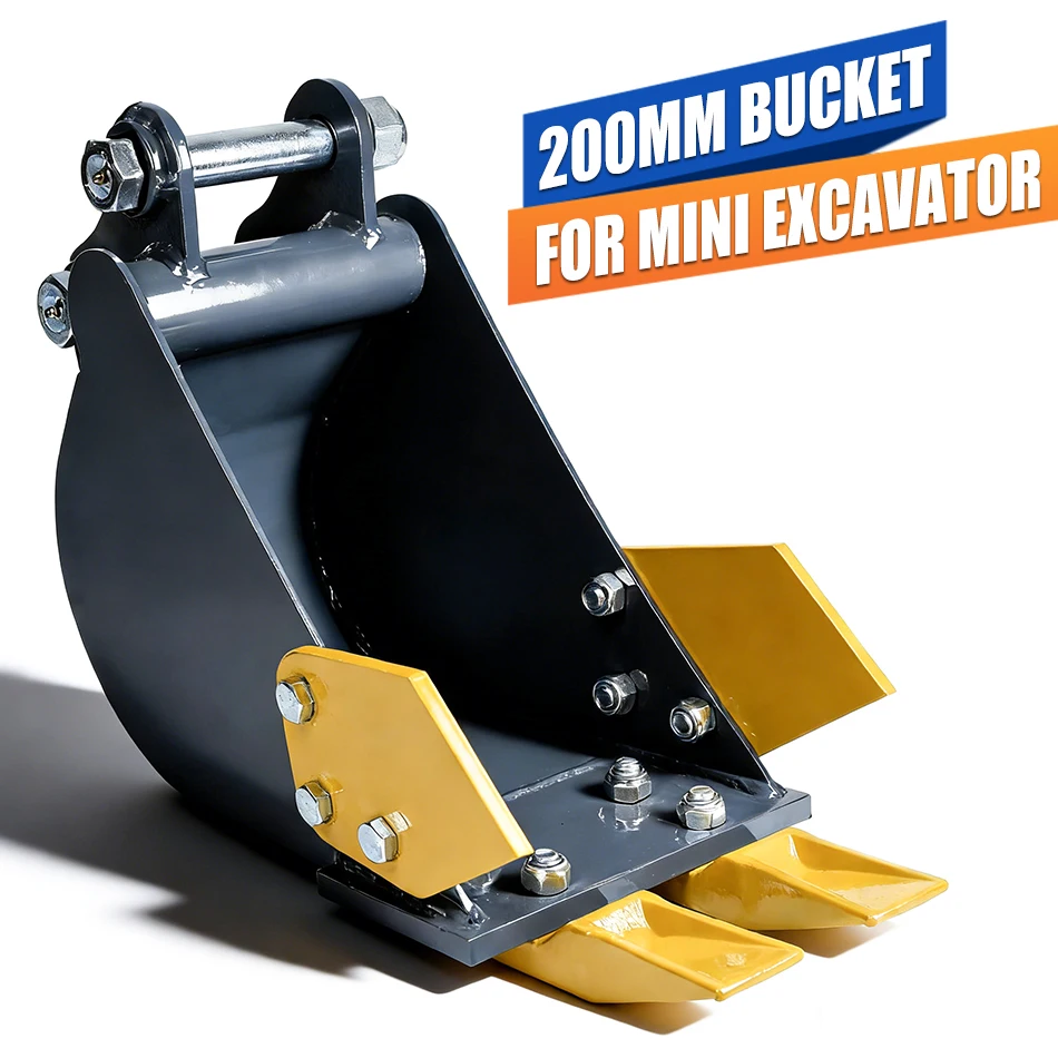 

200mm Bucket Mini Excavator Attachment Bucket Mini Excavator Auxiliary 200mm Bucket Small Excavator Bucket Attachment Excavator