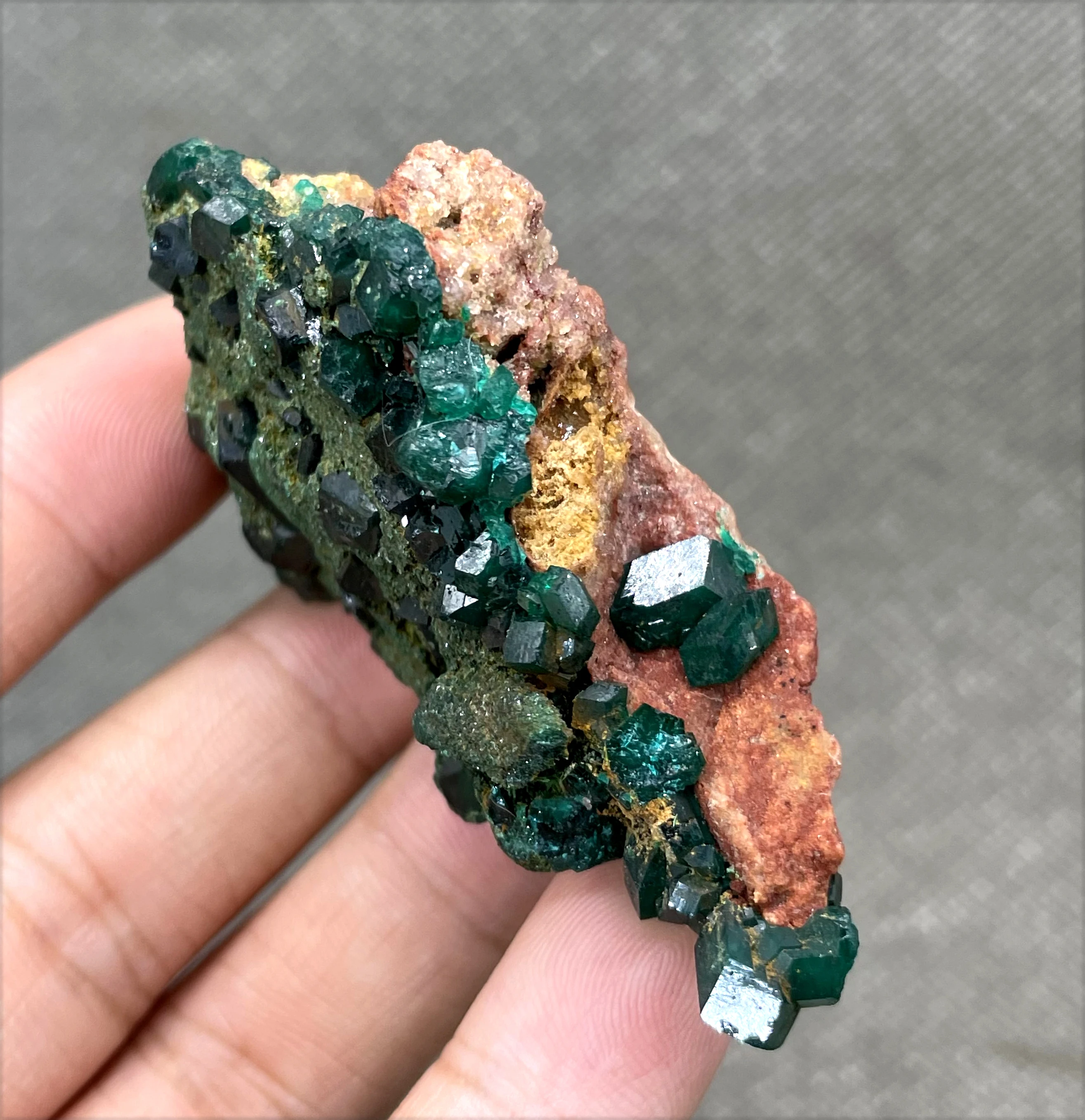 

Very rare! 38g Natural Congo green Dioptase Mineral specimen stones and crystals quartz