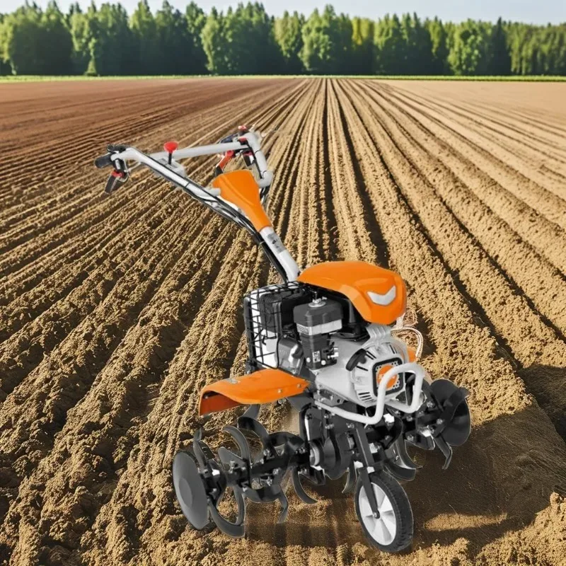 

【Best-selling】New Mini Walking Tiller Power Cultivator Garden Micro Crawler Machine Agricultural Farming Ridger Rotavator Engine
