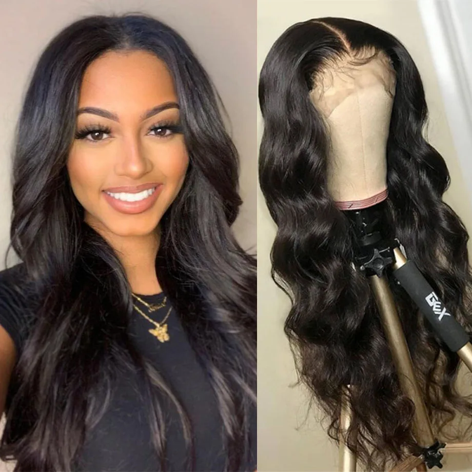 Body Wave Lace Front Perücke Echthaar Perücken leimlose indische gewellte Haar Perücken für Frauen vor gezupft 13x4 Spitze Frontal Perücke Despacito