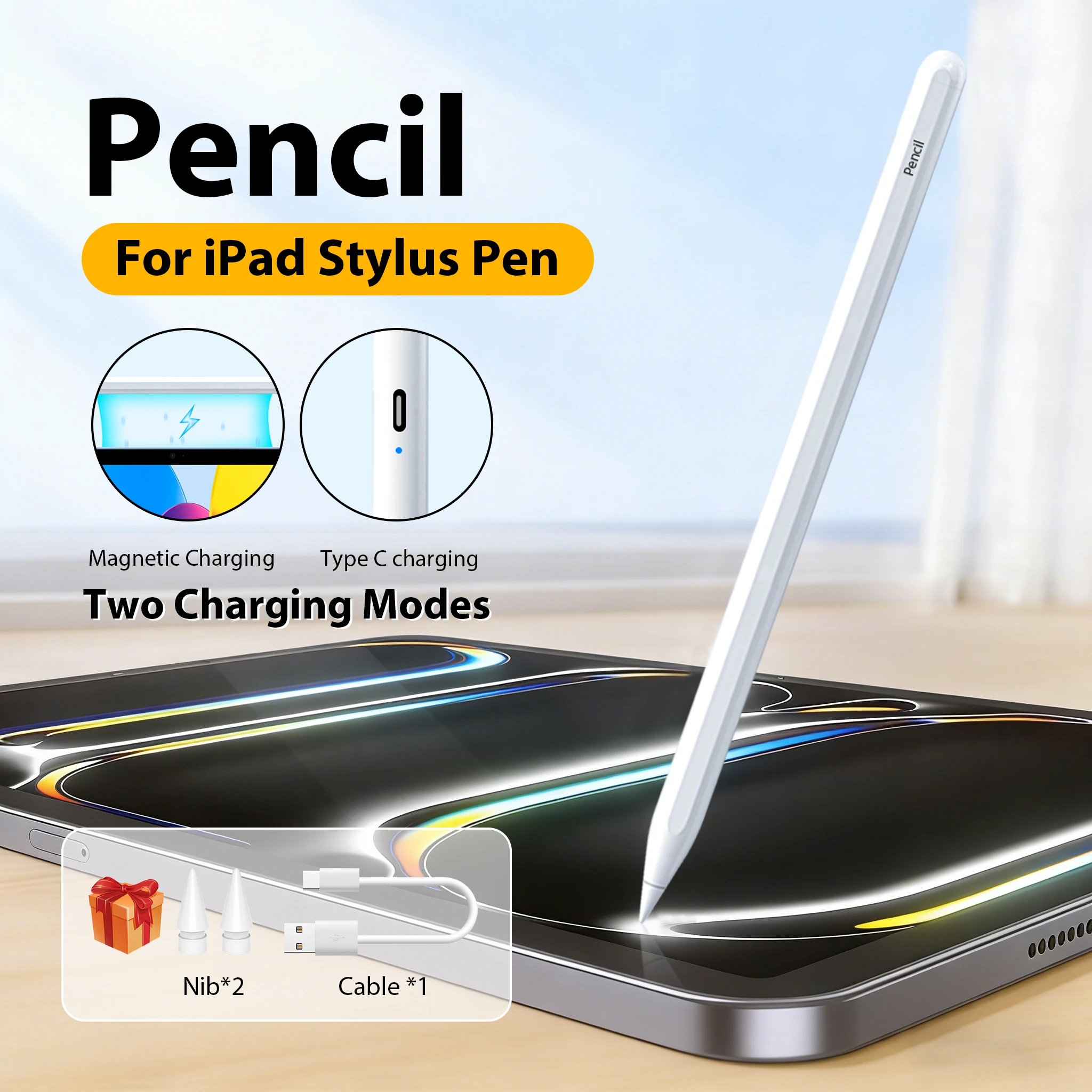 

For Apple Pencil iPad Pro 11th 13 M4 M5 12.9 Air 11 M3 M2 5 4 A16 Stylus Pen 10 9 10th 9th Generation Mini 7 6 2025 Touch Pens