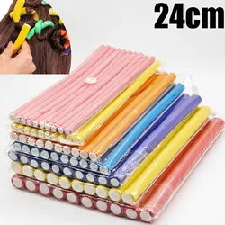 10pcs/lot Heatless Curling Rod Soft Sponge Hair Curler Roller Foam Bendy Twist Curls Tool DIY HairStyling Hairdressing Tools