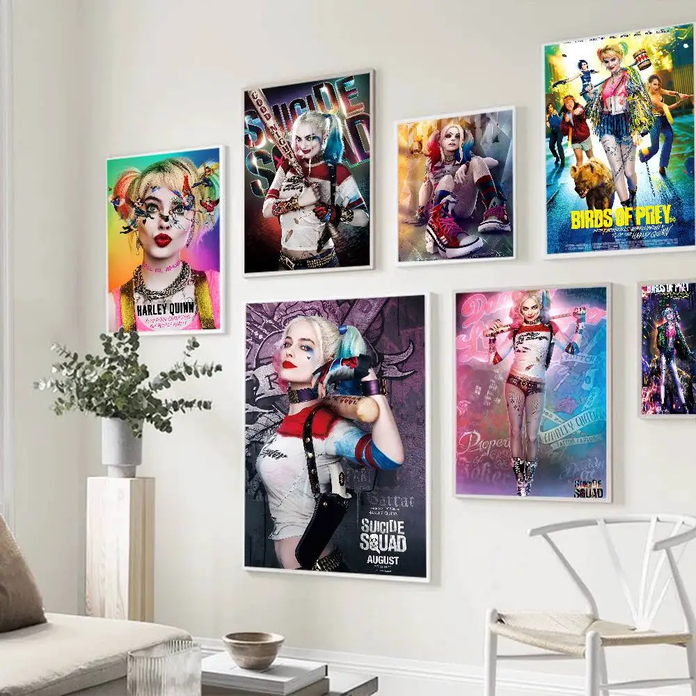 1PC B-BEAST K-KINGDOM D-DC H-Harley Q-Quinn Vintage Posters Sticky Whitepaper Sticker DIY Room Bar Cafe Room Wall Decor view 2
