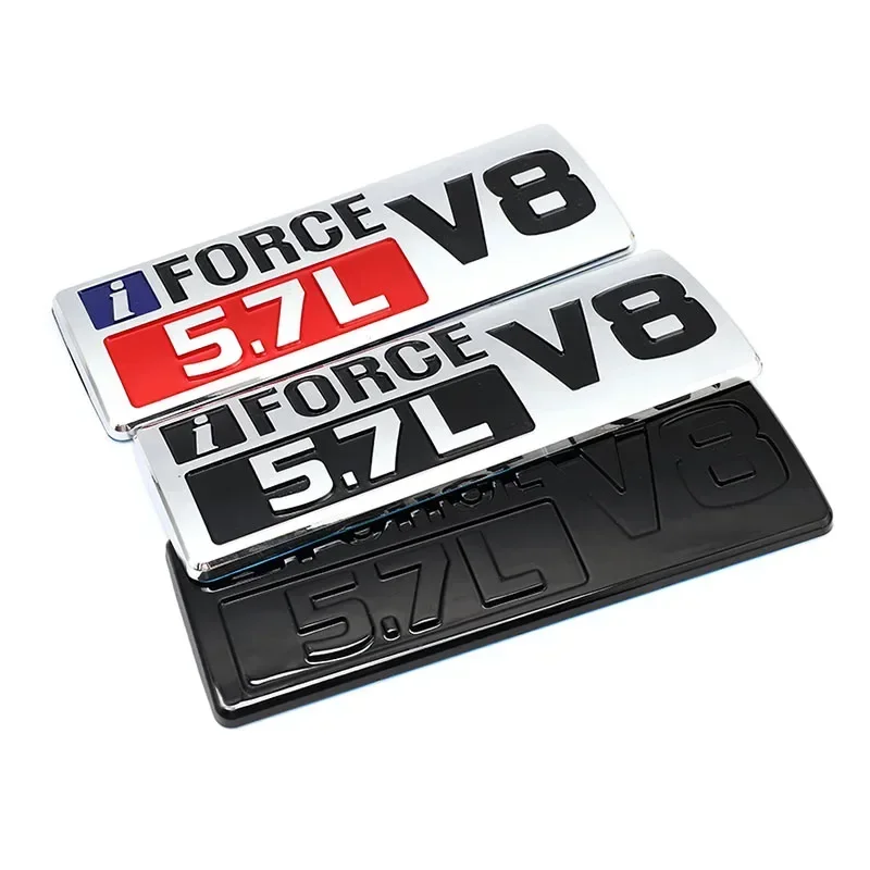 ABS Car Trunk Body Sticker Emblem for Toyota IFORCE 5.7L V8 Badge Alphard Avensis HIGHLANDER Hilux Land Cruiser TUNDRA Verso