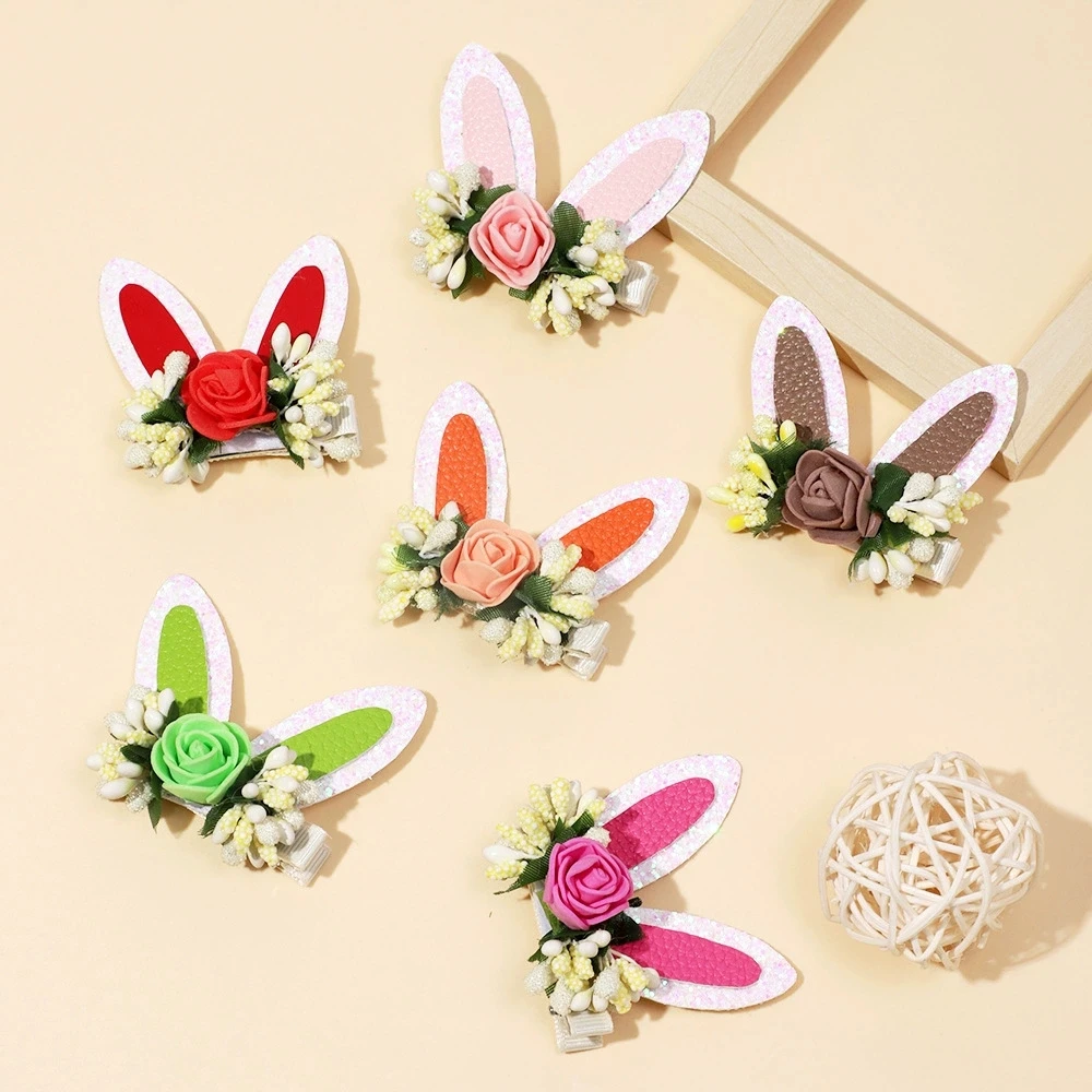 

Girls Imitation Flower Hair Clips Handmade Headdress Princess Hairpin Versatile Fresh Natural Lovely Hair Pins for Baby Girl