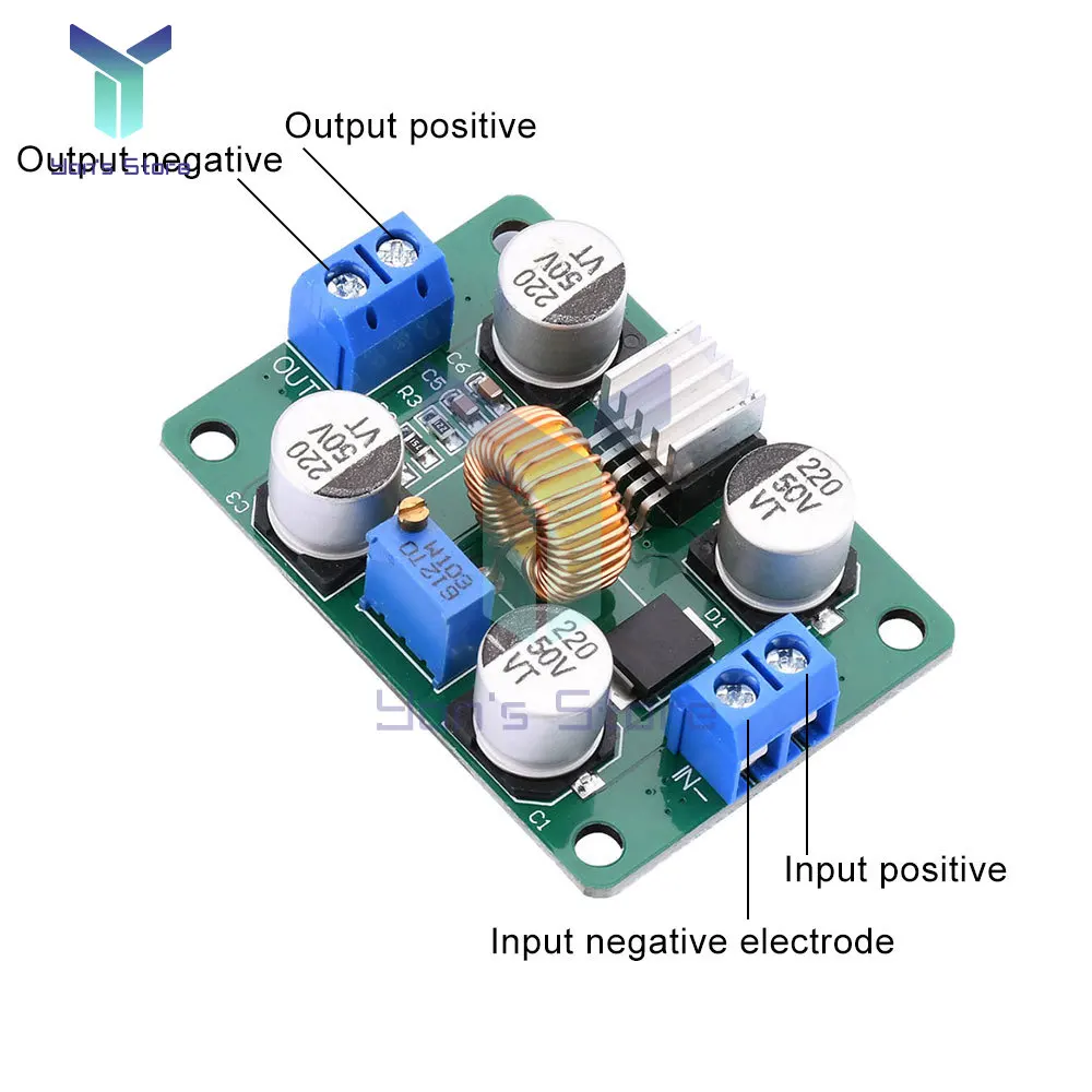 1 Uds DC-DC convertidor Buck módulo reductor ajustable 4-38V a 1,25-36V módulo de fuente de alimentación de alta potencia módulo regulador de voltaje